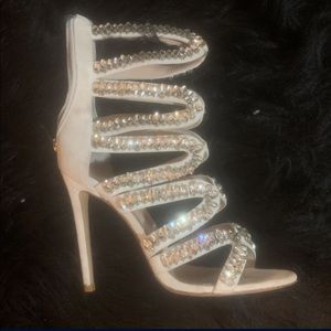 Jennifer Le Crystal studded heels